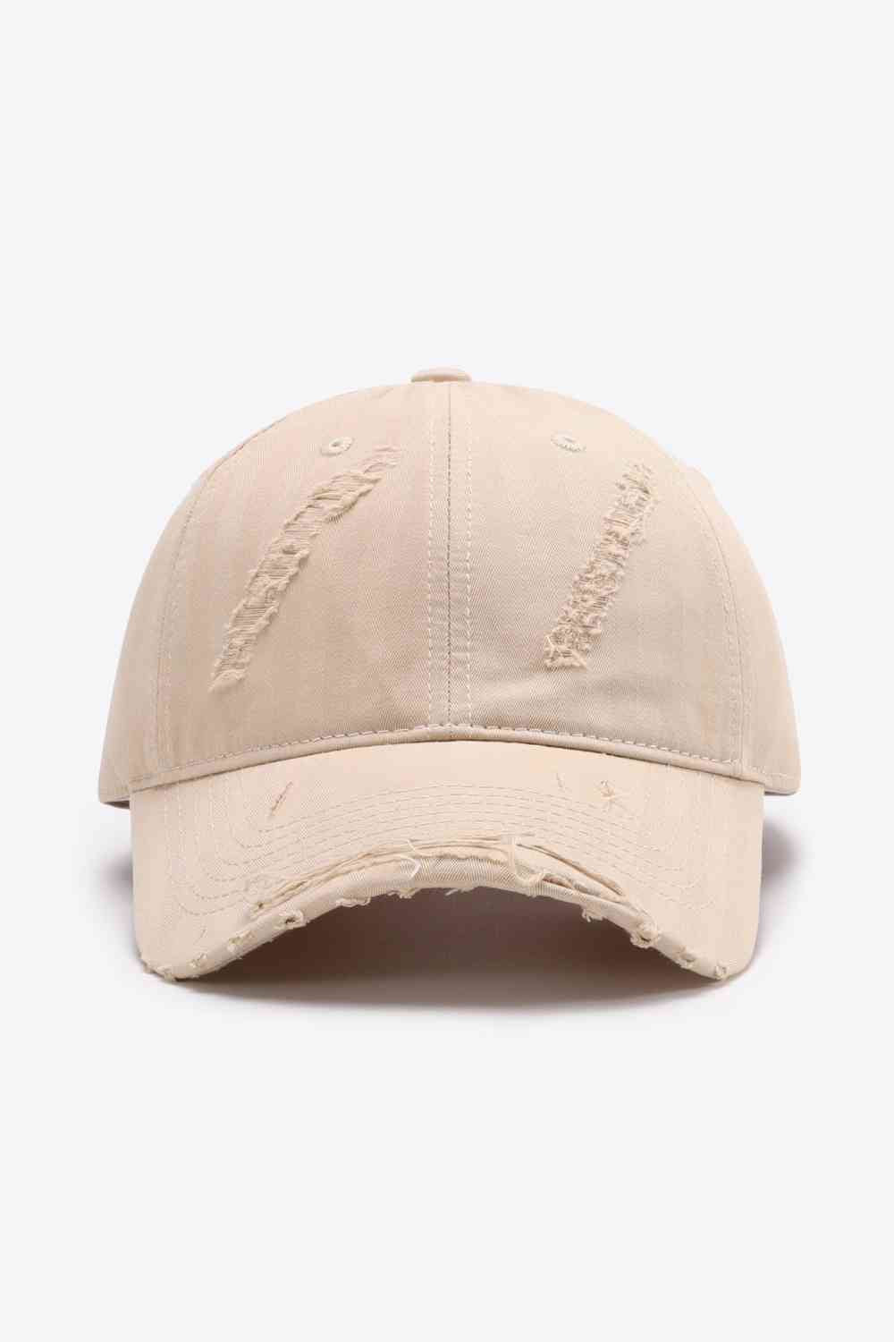 Crimson Haven Distressed Adjustable 100% Cotton Womens Cap | Hypoallergenic - Allergy Friendly - Naturally Free