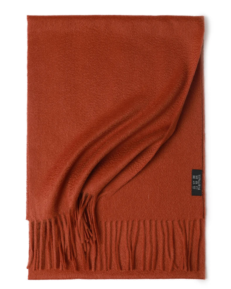 Earthy Tones Tassle Cashmere Womens Scarf | Hypoallergenic - Allergy Friendly - Naturally Free