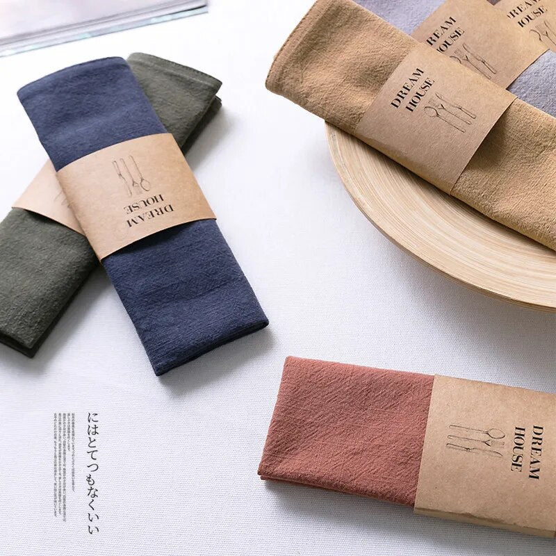 Eco Lux Nettle Ramie Cotton Kitchen Napkins | Hypoallergenic - Allergy Friendly - Naturally Free