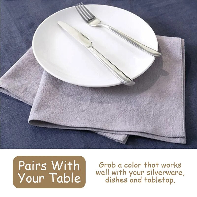 Eco Lux Nettle Ramie Cotton Kitchen Napkins | Hypoallergenic - Allergy Friendly - Naturally Free