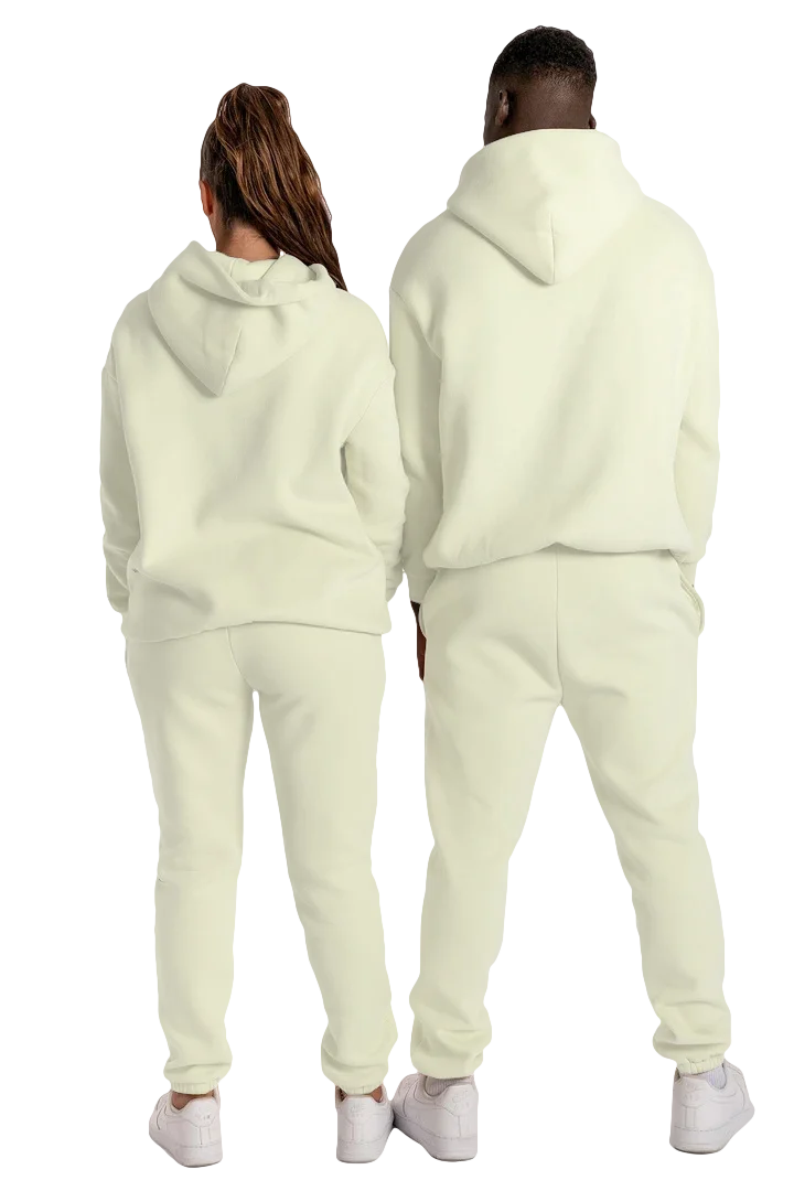 Cloudy Neptune Minimalist Organic Cotton Hoodie Set Mens Sweatsuit