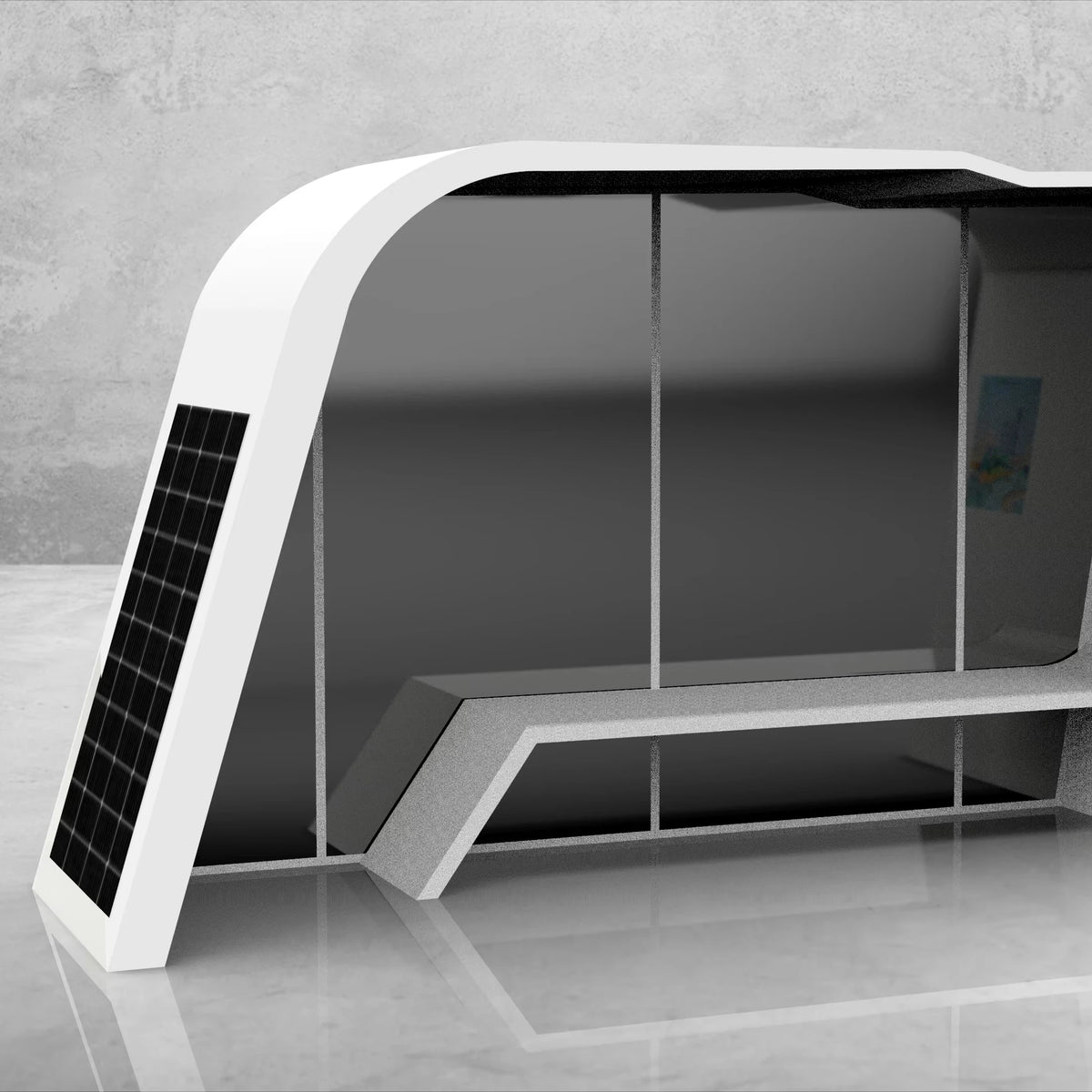 Energy Savers Solar Powered Bus Stop With Bench