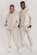Cloudy Neptune Minimalist Organic Cotton Hoodie Set Mens Sweatsuit