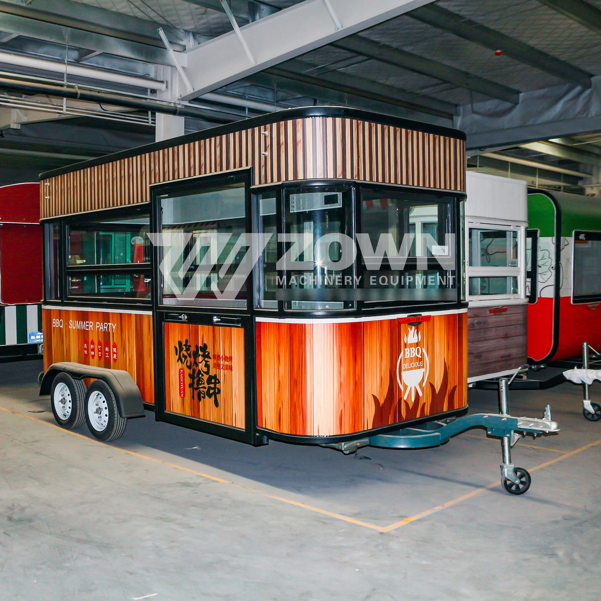 Crimson Forest Floral Steel Unisex Food Cart