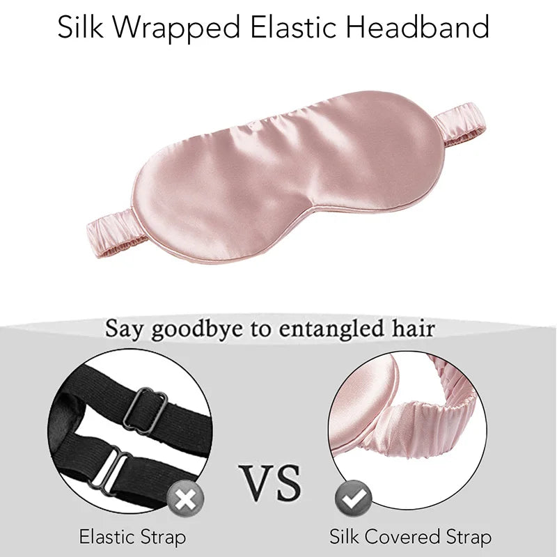 Mist Blue 100% Mulberry Silk Womens Sleep Mask