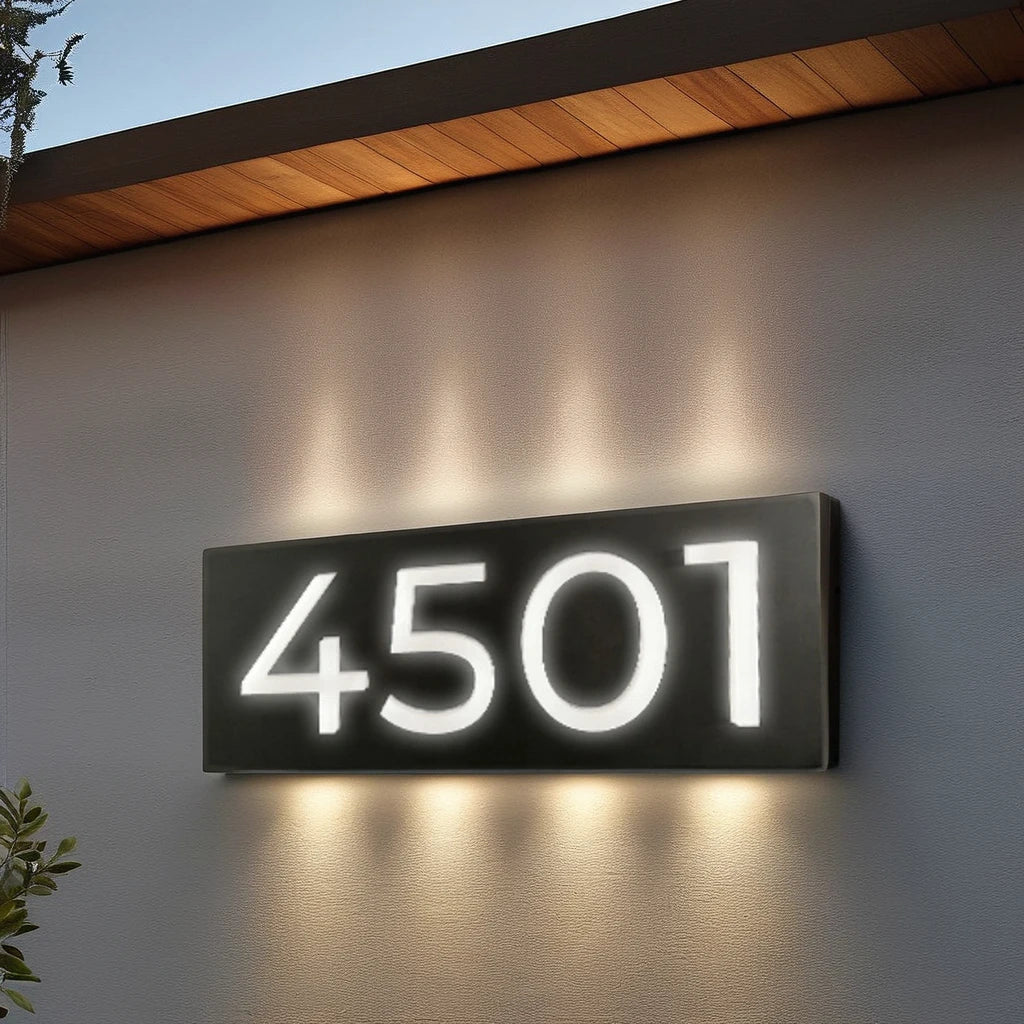 Azure Mist Green Outdoor Address Sign Led Letters