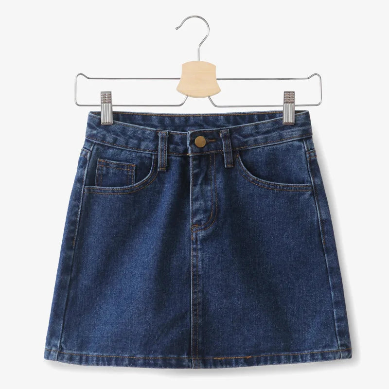 Azure Forest None Womens Denim Skirt