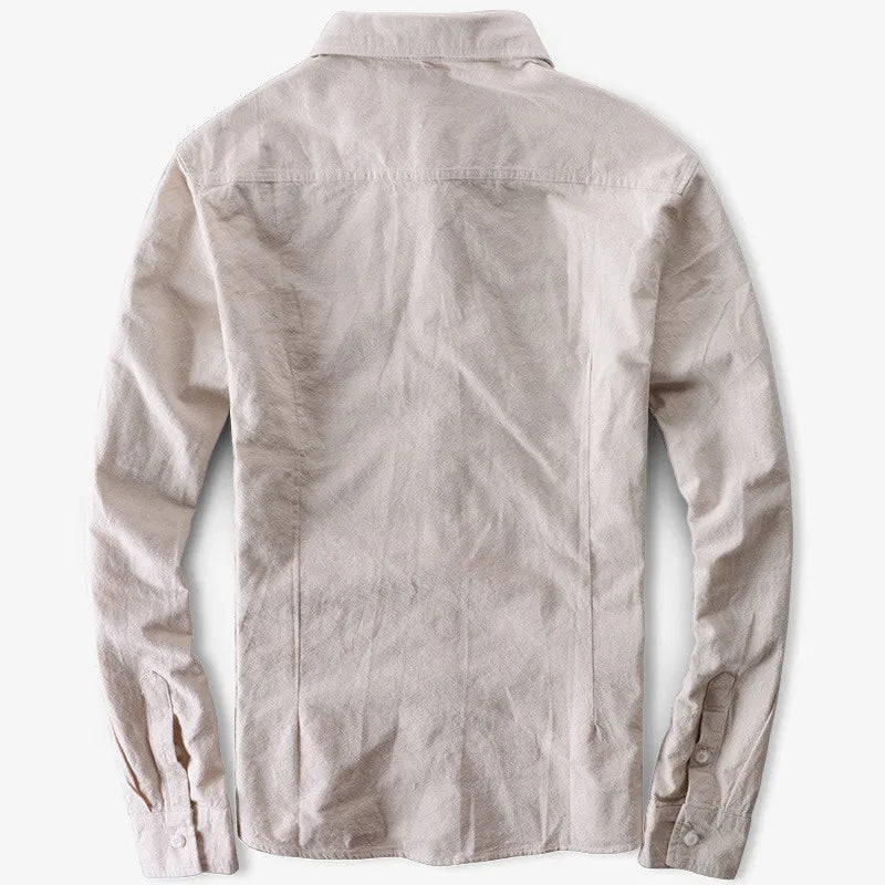 Azure Mist Casual Cotton Mens Shirt