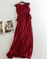 Crimson Mint Cotton Viscose Womens Drss