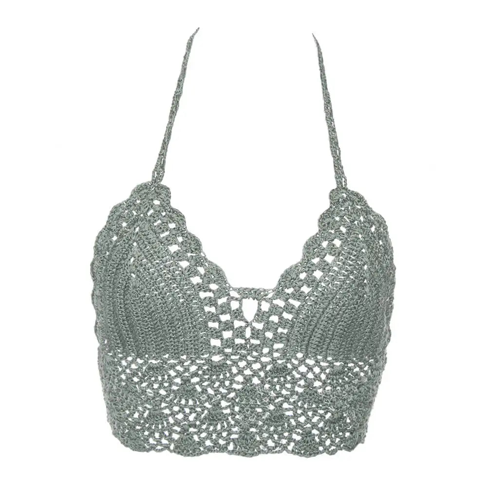 Ocean Beach Cotton Knit Womens Halter Top