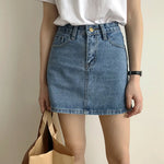 Azure Forest None Womens Denim Skirt