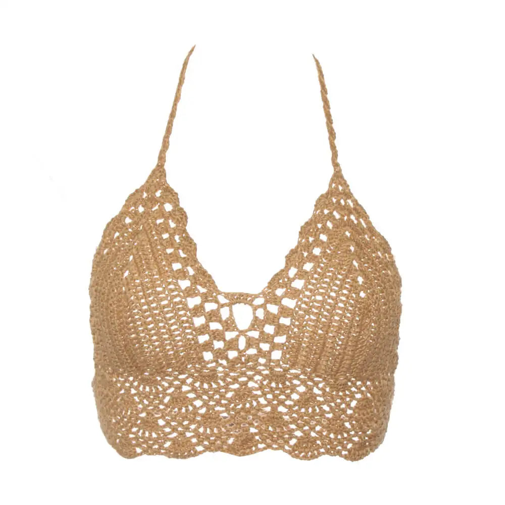 Ocean Beach Cotton Knit Womens Halter Top