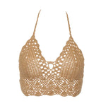 Ocean Beach Cotton Knit Womens Halter Top