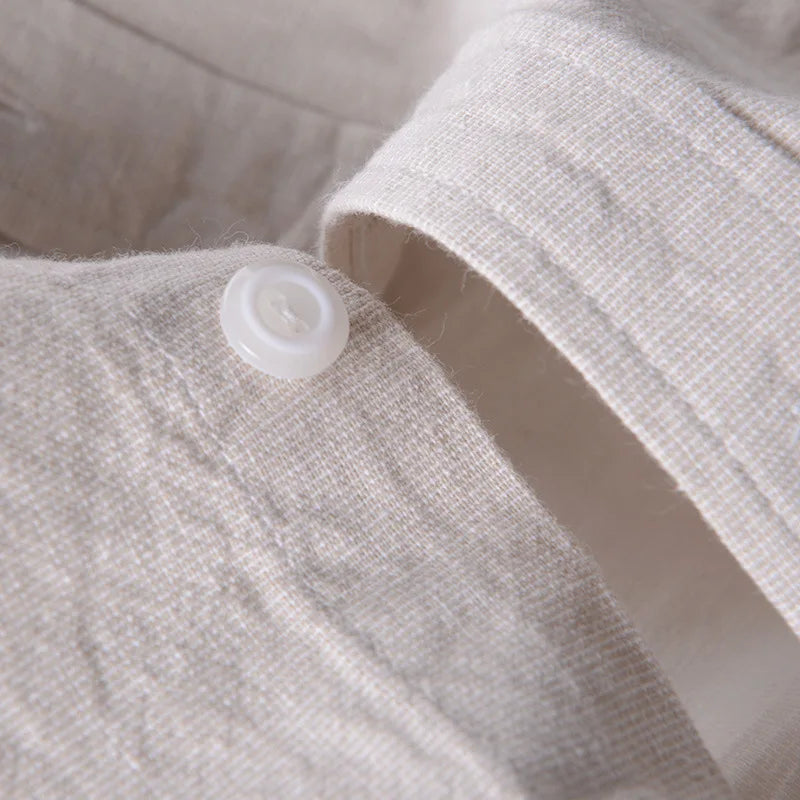 Azure Mist Casual Cotton Mens Shirt