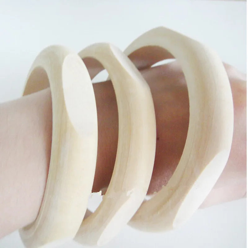 Crimson Forest Unfinished Wooden Bangles Women Bracelet