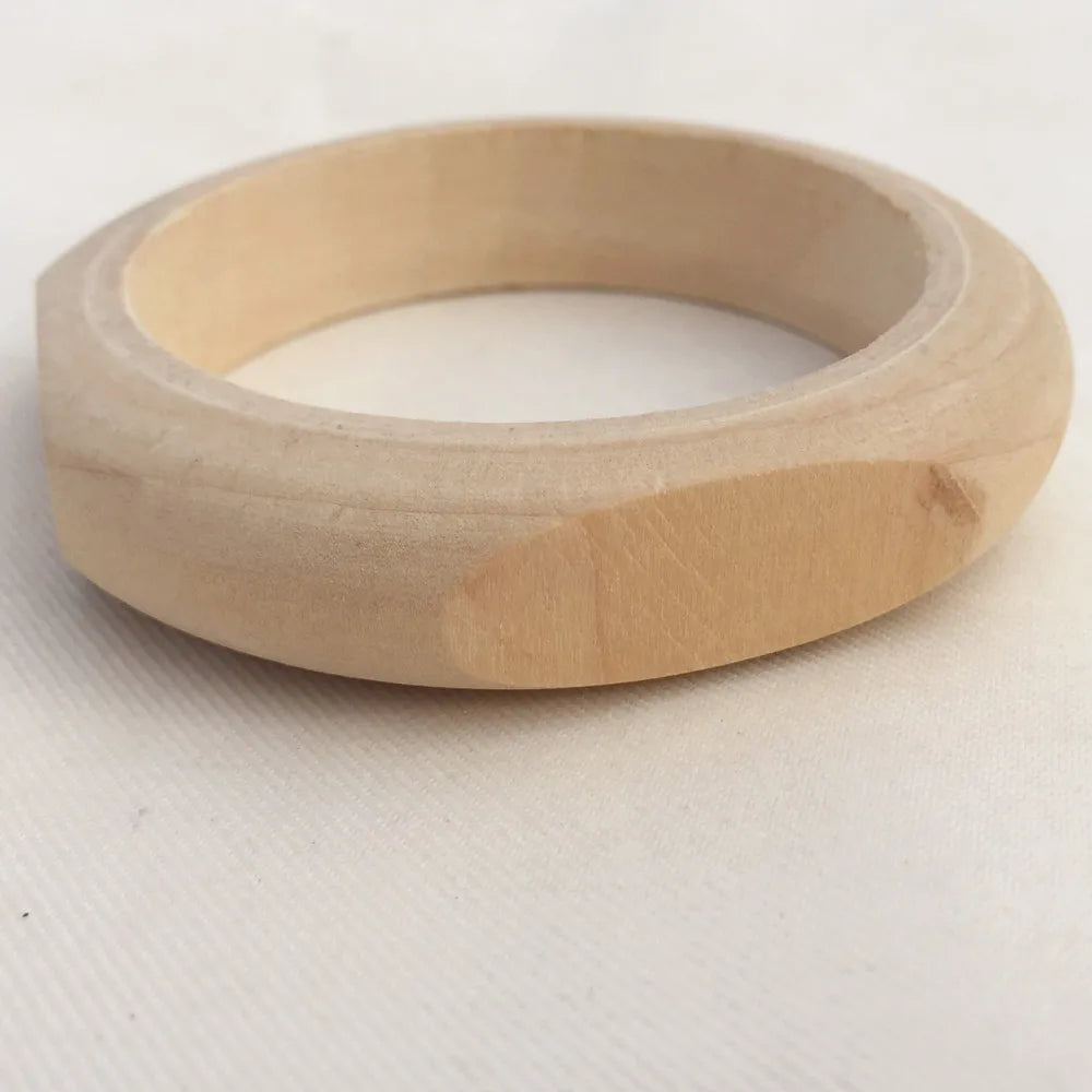 Crimson Forest Unfinished Wooden Bangles Women Bracelet