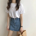 Azure Forest None Womens Denim Skirt