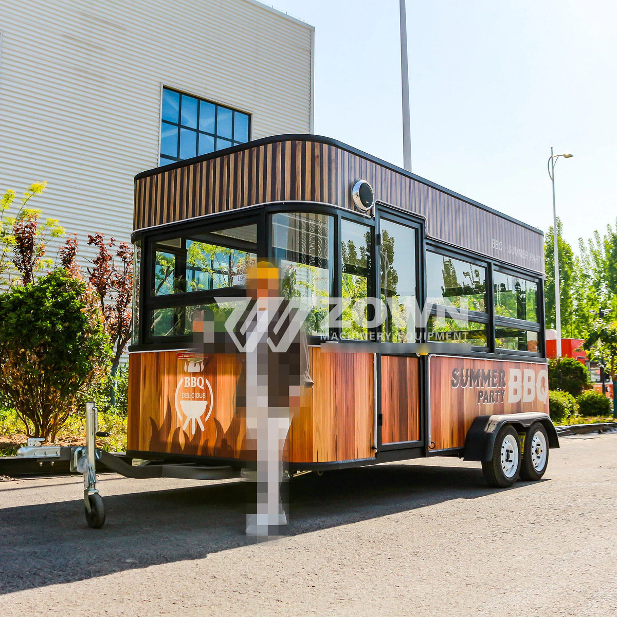 Crimson Forest Floral Steel Unisex Food Cart