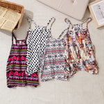 Azure Dew Dots Bohemian Summer Viscose Womens Tank Top