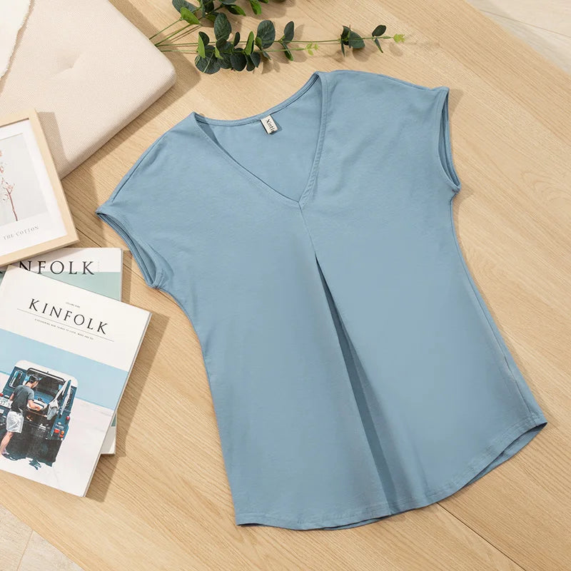 Sunset Breeze (None) Casual Cotton Womens Top