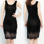 Ivory Slate Lace Slip Mulberry Silk Viscose Nightgown | Hypoallergenic - Allergy Friendly - Naturally Free