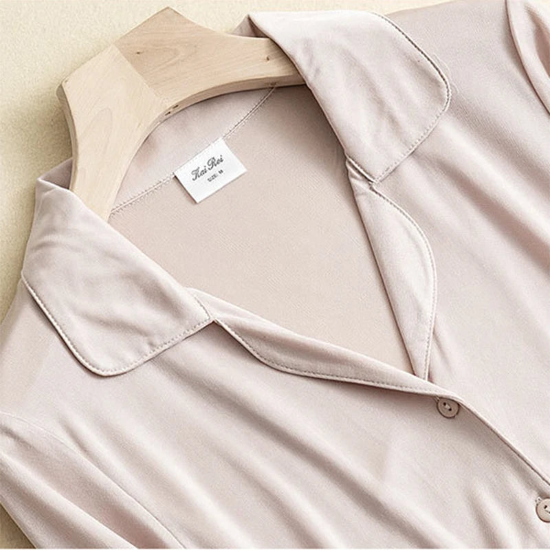 Lush Pink Silk Viscose Pajama Set | Hypoallergenic - Allergy Friendly - Naturally Free