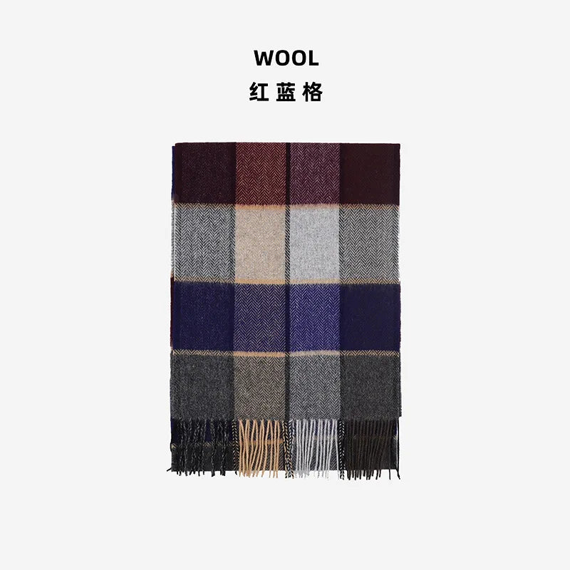 Misty Mountains Stripes 100% Wool Mens Scarf | Hypoallergenic - Allergy Friendly - Naturally Free
