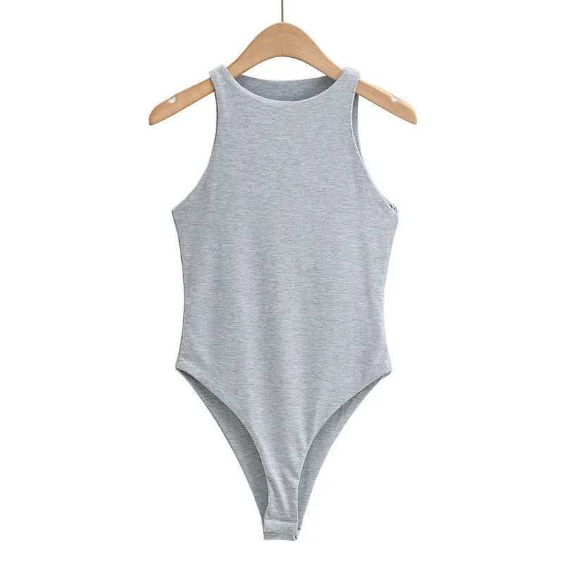 Mocha Cocoa Sleeveless Viscose Bodysuit | Hypoallergenic - Allergy Friendly - Naturally Free