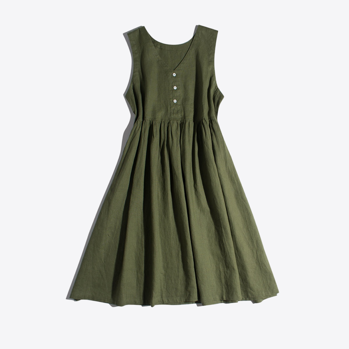 Natural Grove Sleeveless Casual 100% Linen Dress | Hypoallergenic - Allergy Friendly - Naturally Free