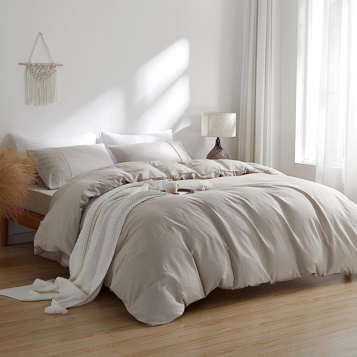 Nature's Retreat Solid 100% Linen Bed Set | Hypoallergenic - Allergy Friendly - Naturally Free