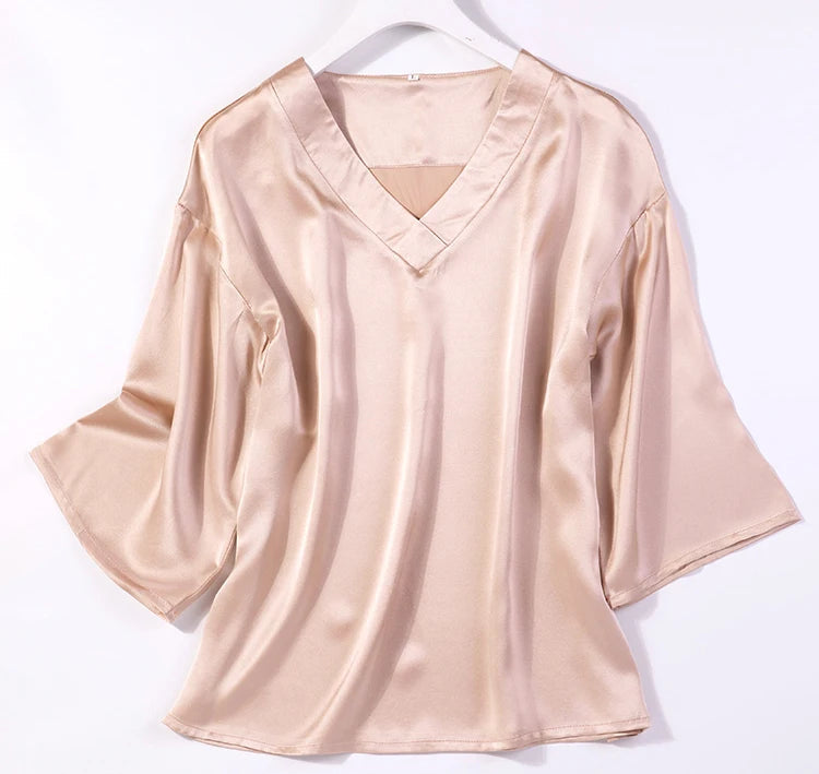 Pink Garden 16MM 100% Mulberry Silk Pajama Set | Hypoallergenic - Allergy Friendly - Naturally Free