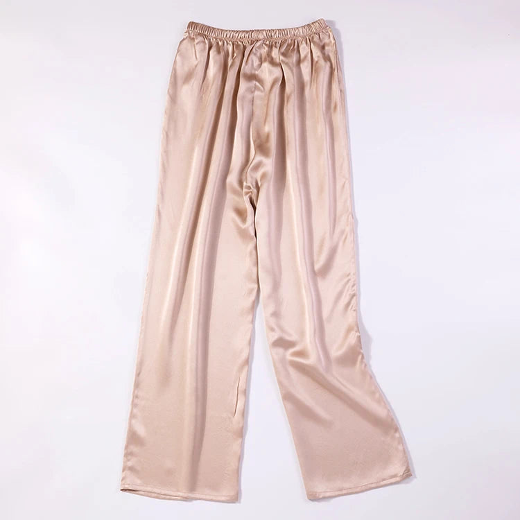 Pink Garden 16MM 100% Mulberry Silk Pajama Set | Hypoallergenic - Allergy Friendly - Naturally Free