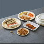 Crimson Dawn Blush Eco-Friendly Wood Disposable Plates