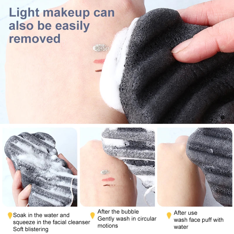 Azure Mist Soft Organic Cotton Face Cleansing Puff