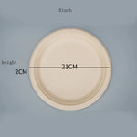 Crimson Dawn Blush Eco-Friendly Wood Disposable Plates