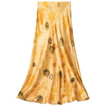 Sunlit Meadow 100% Silk Womens Casual Skirt