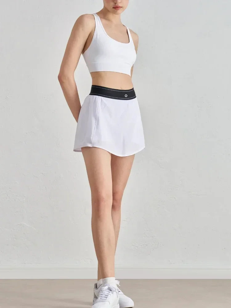 White Cascade Cotton Womens Tennis Skirt