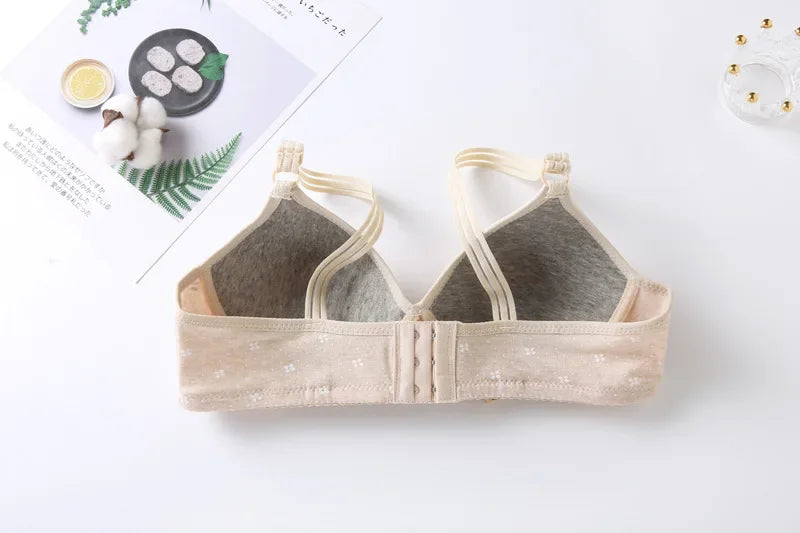 Lavender Fields Padded Push Up Wire Free Bamboo Cotton Viscose Womens Bra