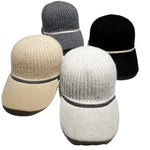 Embellished Wool Baseball Caps Women Men Knitted Hat