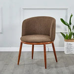 Serene Maple Minimalist Cotton Linen Dining Table with Chairs Set