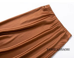 Golden Harvest Solid Womens Silky Skirt