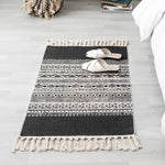 Sandy Desert Geometric Cotton Linen Rug