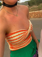 Sun Rivers Stripes Cotton Womens Top