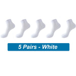 Navy Breeze 5Pcs Athletic Organic Cotton Mens Socks