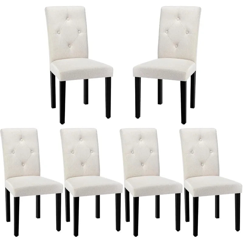 Serene Lagoon Linen Dining Chairs Set