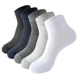 Navy Breeze 5Pcs Athletic Organic Cotton Mens Socks