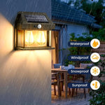 Energy Savers Outdoor Waterproof Wall Motion Sensor Solar Powered Garden Light