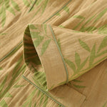 Golden Blossom Cotton Womens Robe