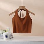 Autumn Vibes Cotton Viscose Womens Halter Top