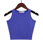 Pomegranate Fields Solid Cotton Womens Halter Top